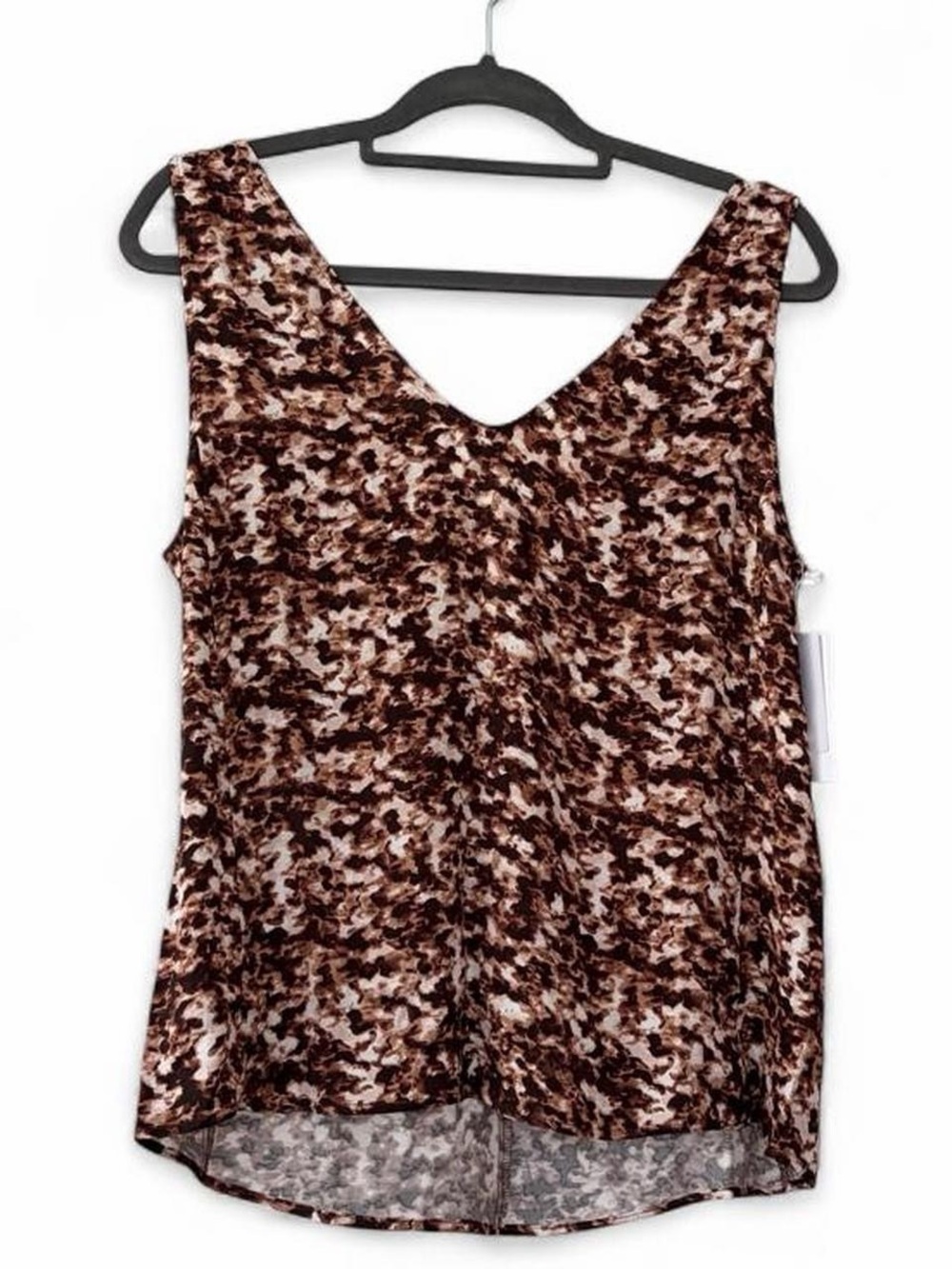 Nordstrom Brown Multi-Print V-Neck Sleeveless Camisole